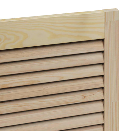Skabsdør 4 pcs Naturfarvet 110 x 2,1 x 39,5 cm Massiv fyrretræ