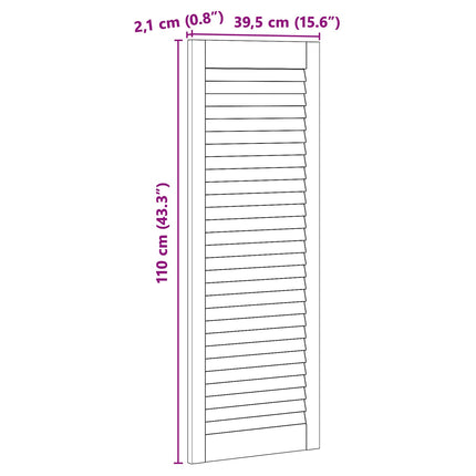 Skabsdør 4 pcs Naturfarvet 110 x 2,1 x 39,5 cm Massiv fyrretræ