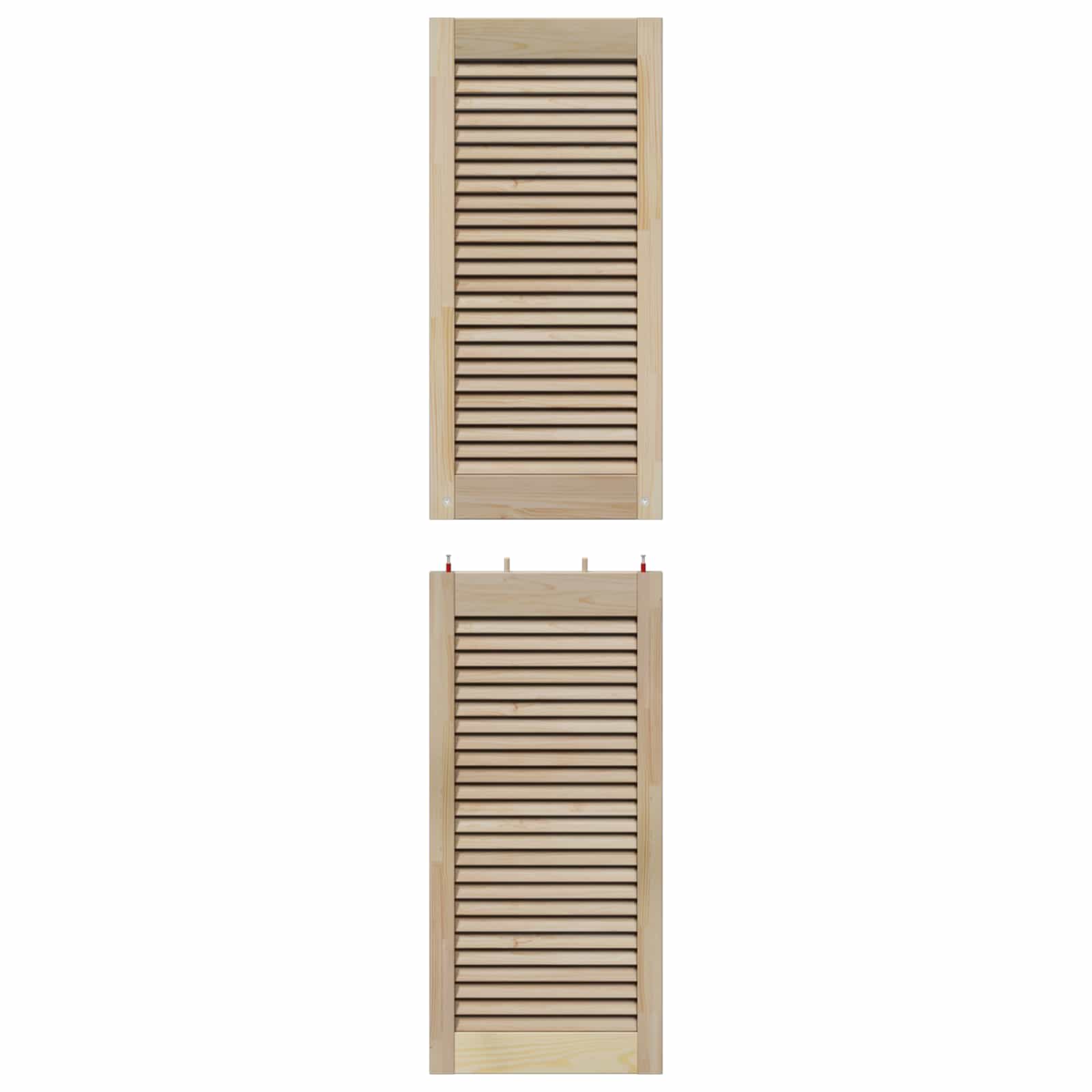 Skabsdør 4 pcs Naturfarvet 170 x 2,1 x 39,5 cm Massiv fyrretræ