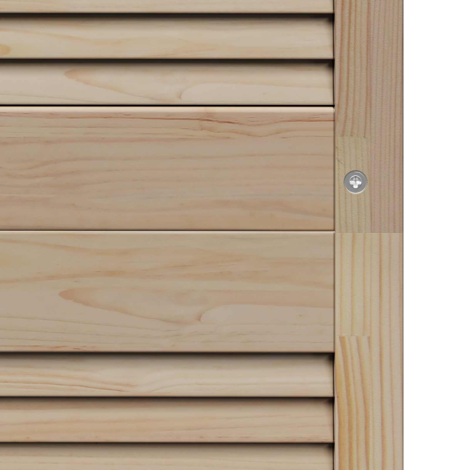 Skabsdør 4 pcs Naturfarvet 170 x 2,1 x 39,5 cm Massiv fyrretræ