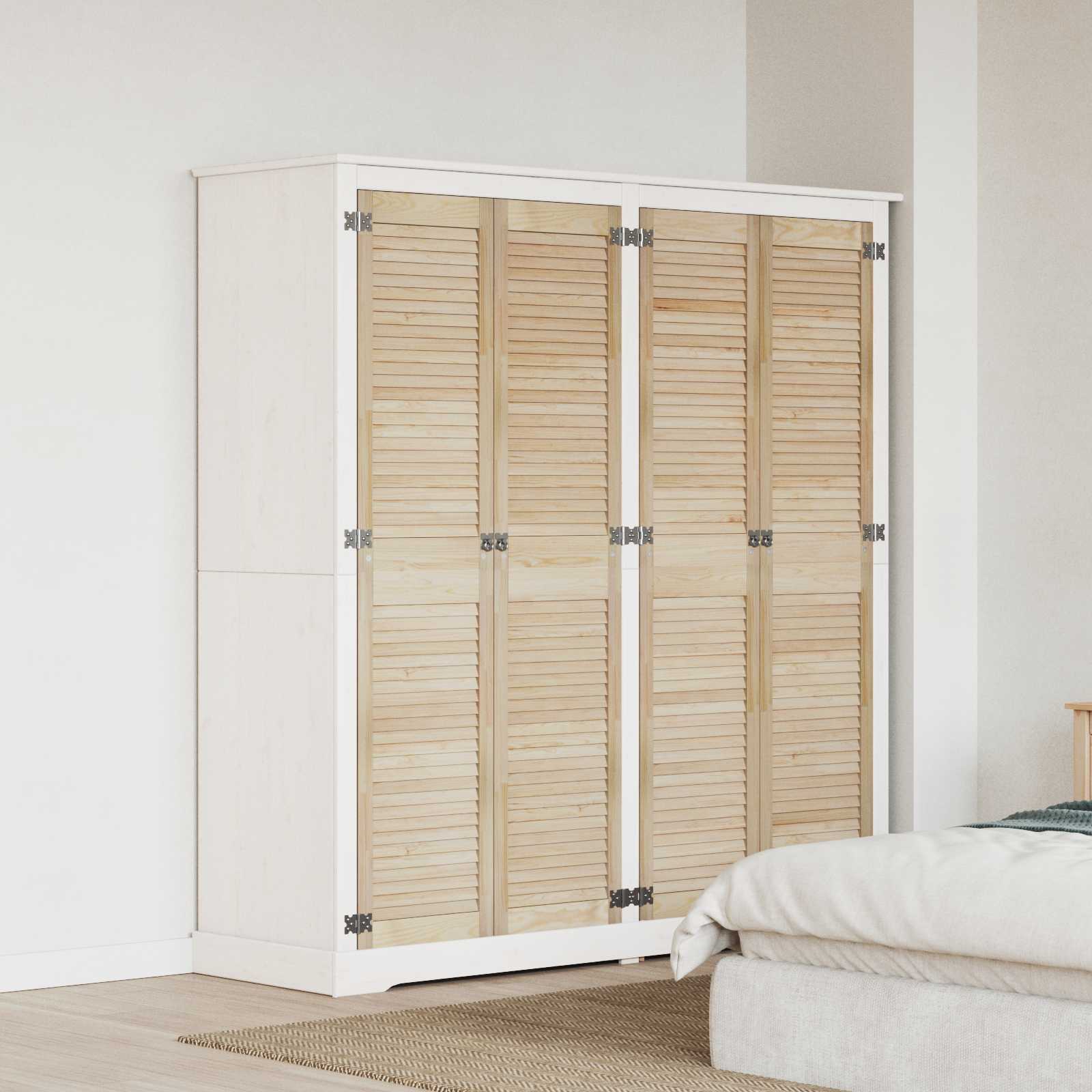 Skabsdør 4 pcs Naturfarvet 170 x 2,1 x 39,5 cm Massiv fyrretræ
