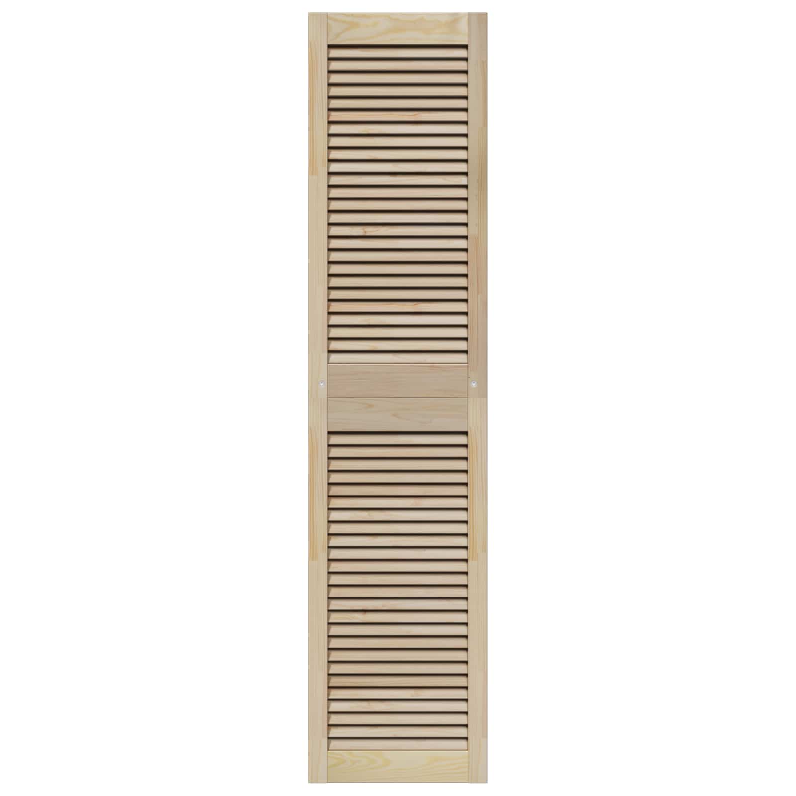 Skabsdør 4 pcs Naturfarvet 170 x 2,1 x 39,5 cm Massiv fyrretræ