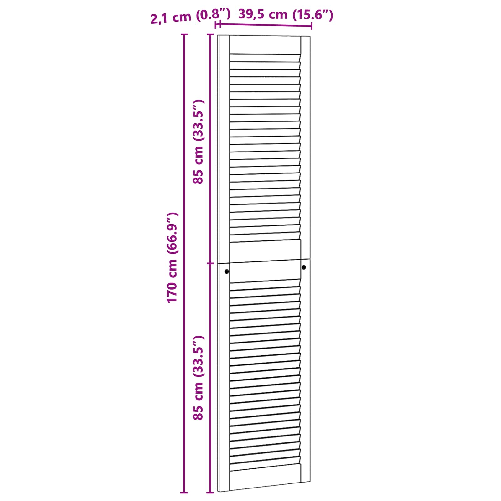 Skabsdør 4 pcs Naturfarvet 170 x 2,1 x 39,5 cm Massiv fyrretræ