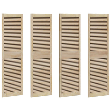 Skabsdør 4 pcs Naturfarvet 170 x 2,1 x 49,5 cm Massiv fyrretræ