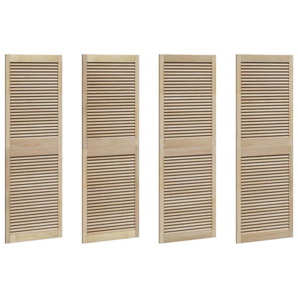 Skabsdør 4 pcs Naturfarvet 170 x 2,1 x 59,5 cm Massiv fyrretræ