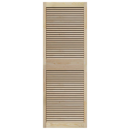 Skabsdør 4 pcs Naturfarvet 170 x 2,1 x 59,5 cm Massiv fyrretræ