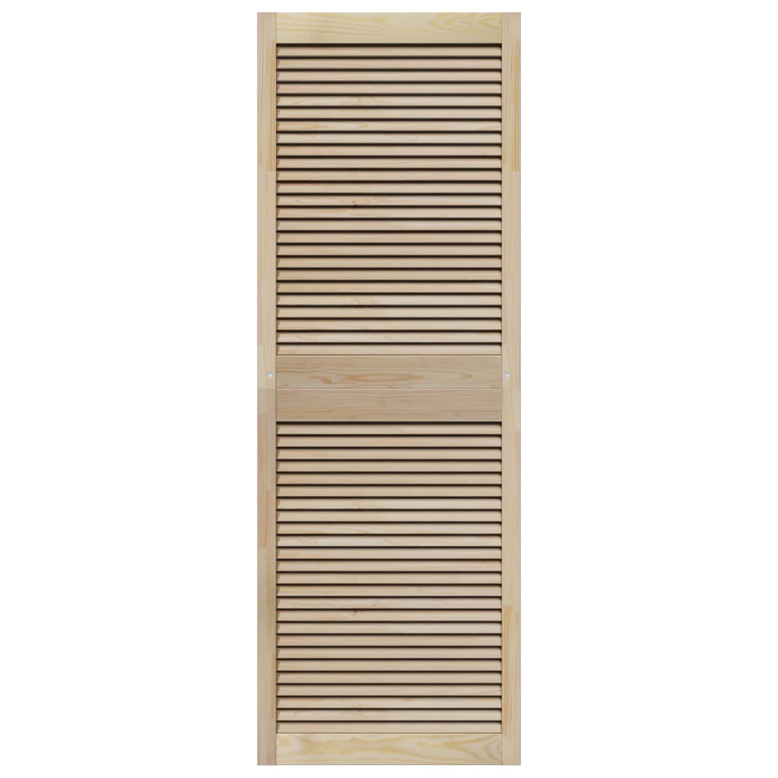 Skabsdør 4 pcs Naturfarvet 170 x 2,1 x 59,5 cm Massiv fyrretræ