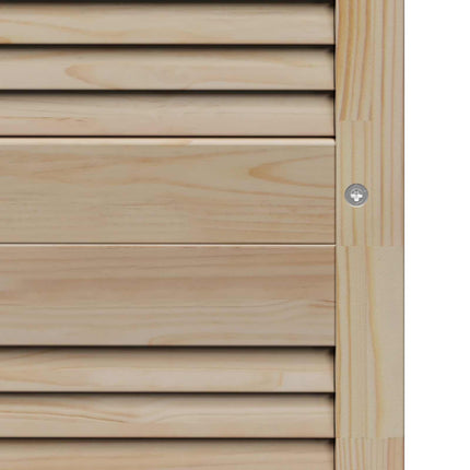 Skabsdør 4 pcs Naturfarvet 201 x 2,1 x 39,5 cm Massiv fyrretræ