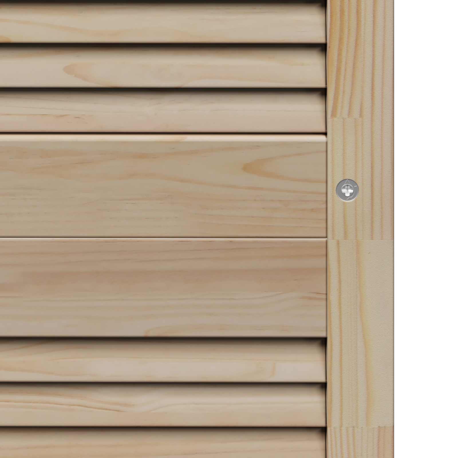 Skabsdør 4 pcs Naturfarvet 201 x 2,1 x 39,5 cm Massiv fyrretræ