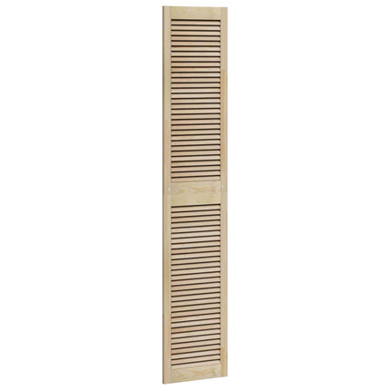 Skabsdør 4 pcs Naturfarvet 201 x 2,1 x 39,5 cm Massiv fyrretræ