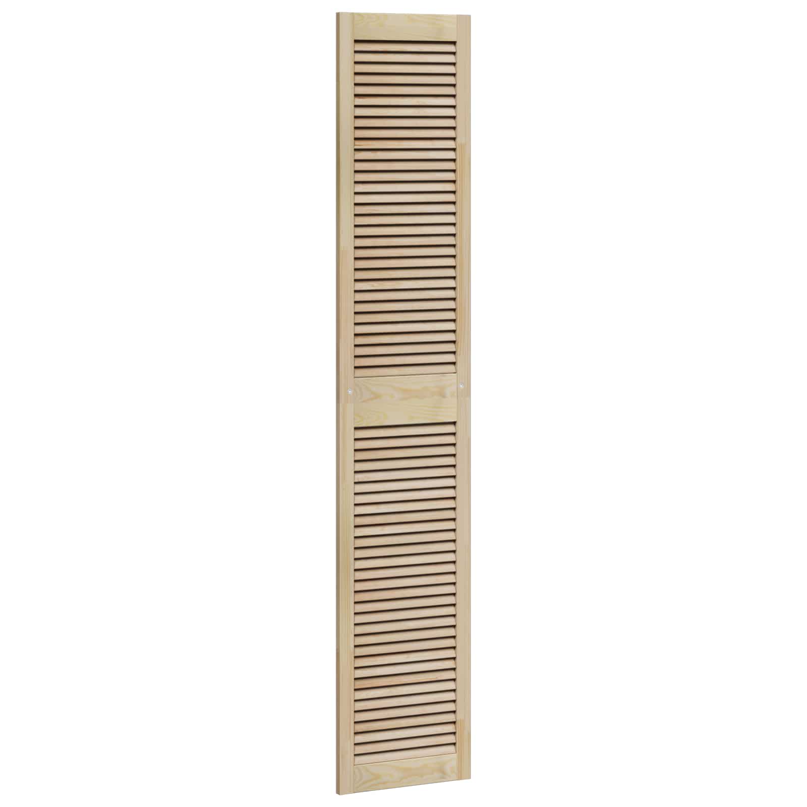 Skabsdør 4 pcs Naturfarvet 201 x 2,1 x 39,5 cm Massiv fyrretræ