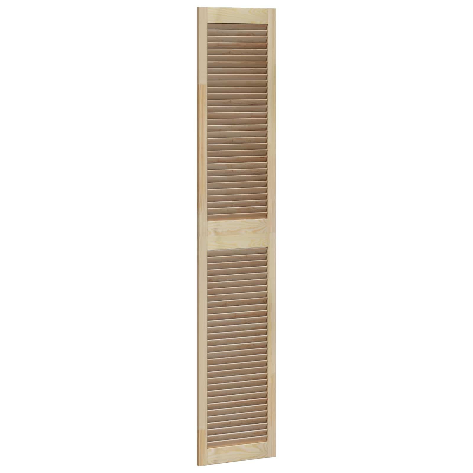 Skabsdør 4 pcs Naturfarvet 201 x 2,1 x 39,5 cm Massiv fyrretræ