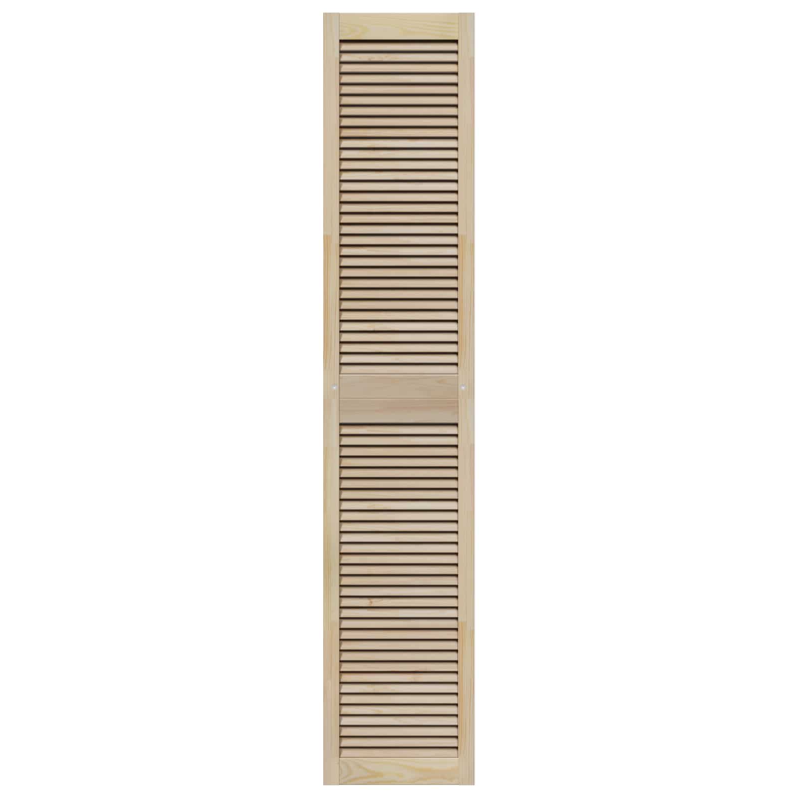 Skabsdør 4 pcs Naturfarvet 201 x 2,1 x 39,5 cm Massiv fyrretræ