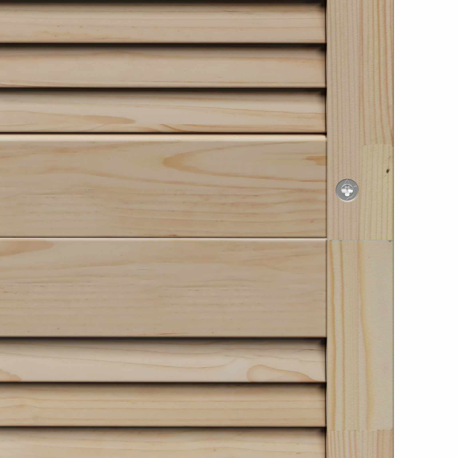 Skabsdør 4 pcs Naturfarvet 201 x 2,1 x 49,5 cm Massiv fyrretræ