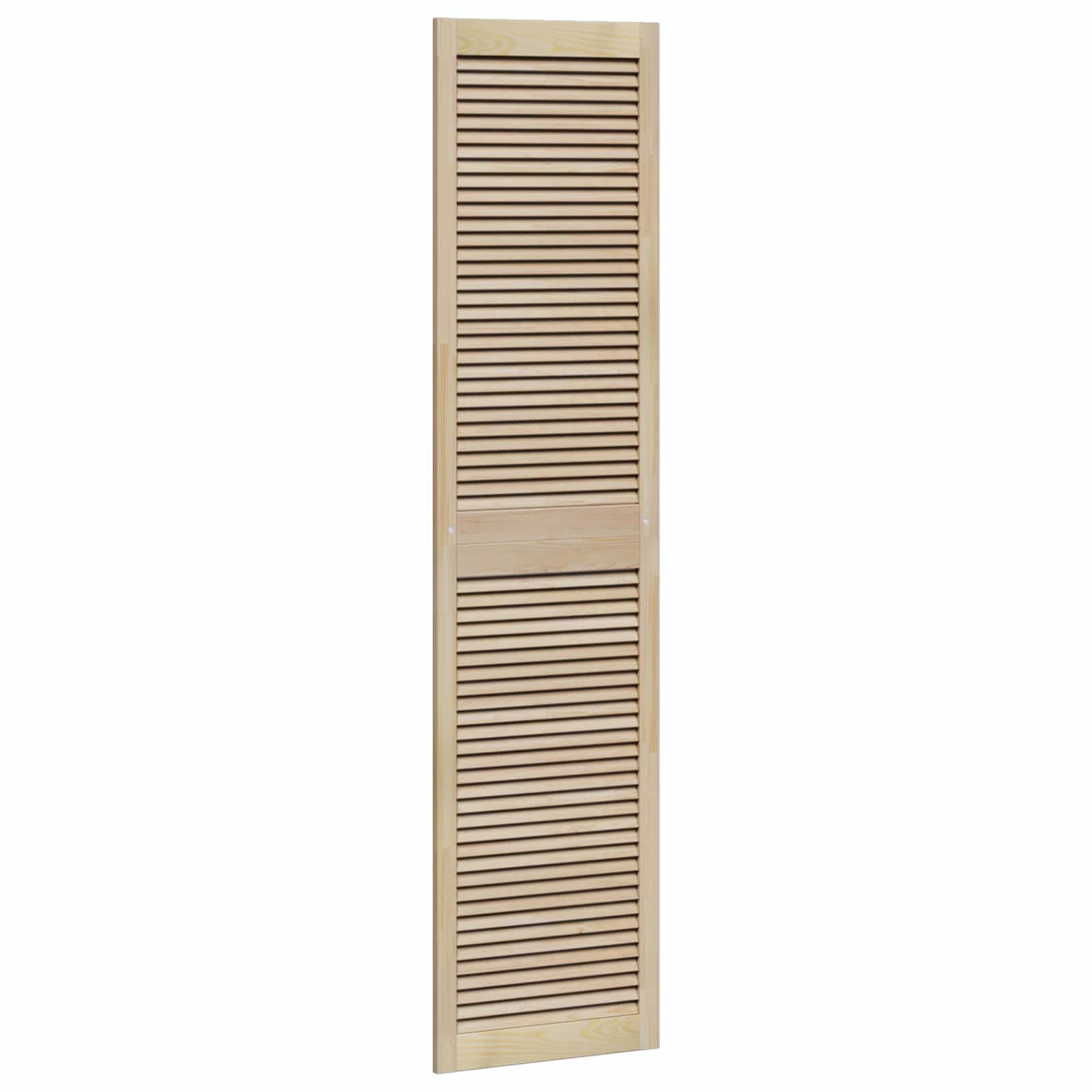 Skabsdør 4 pcs Naturfarvet 201 x 2,1 x 49,5 cm Massiv fyrretræ