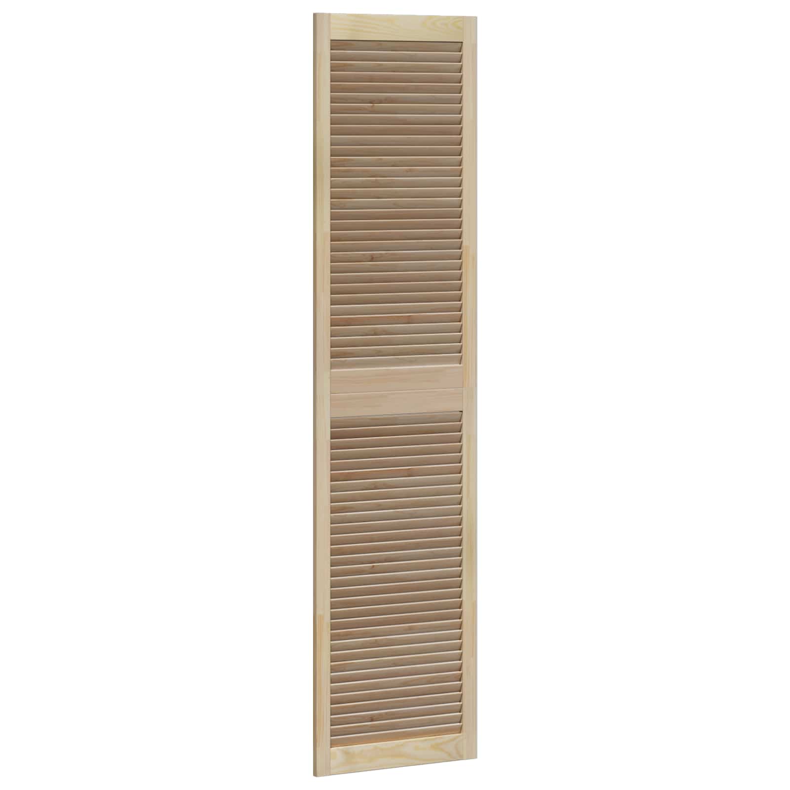 Skabsdør 4 pcs Naturfarvet 201 x 2,1 x 49,5 cm Massiv fyrretræ