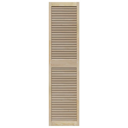 Skabsdør 4 pcs Naturfarvet 201 x 2,1 x 49,5 cm Massiv fyrretræ