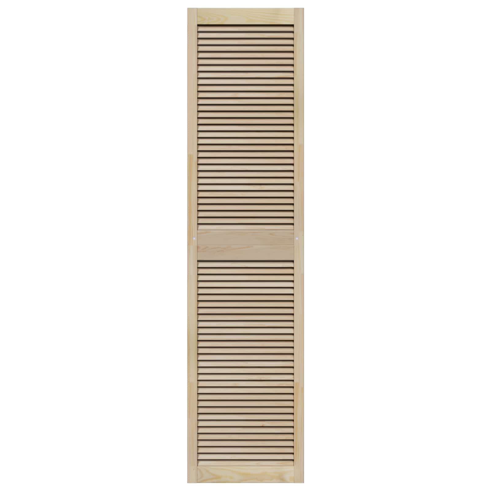 Skabsdør 4 pcs Naturfarvet 201 x 2,1 x 49,5 cm Massiv fyrretræ