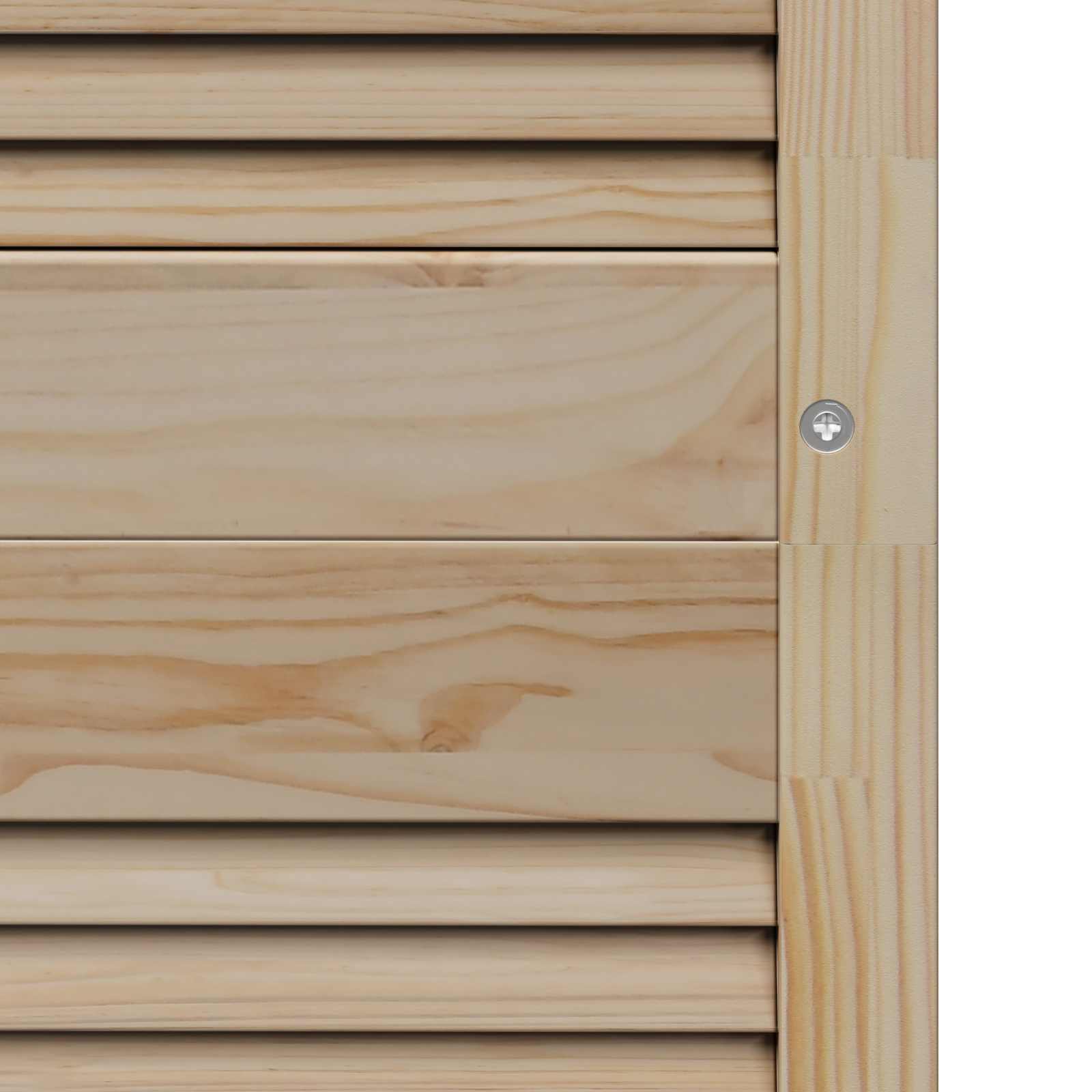 Skabsdør 4 pcs Naturfarvet 201 x 2,1 x 59,5 cm Massiv fyrretræ