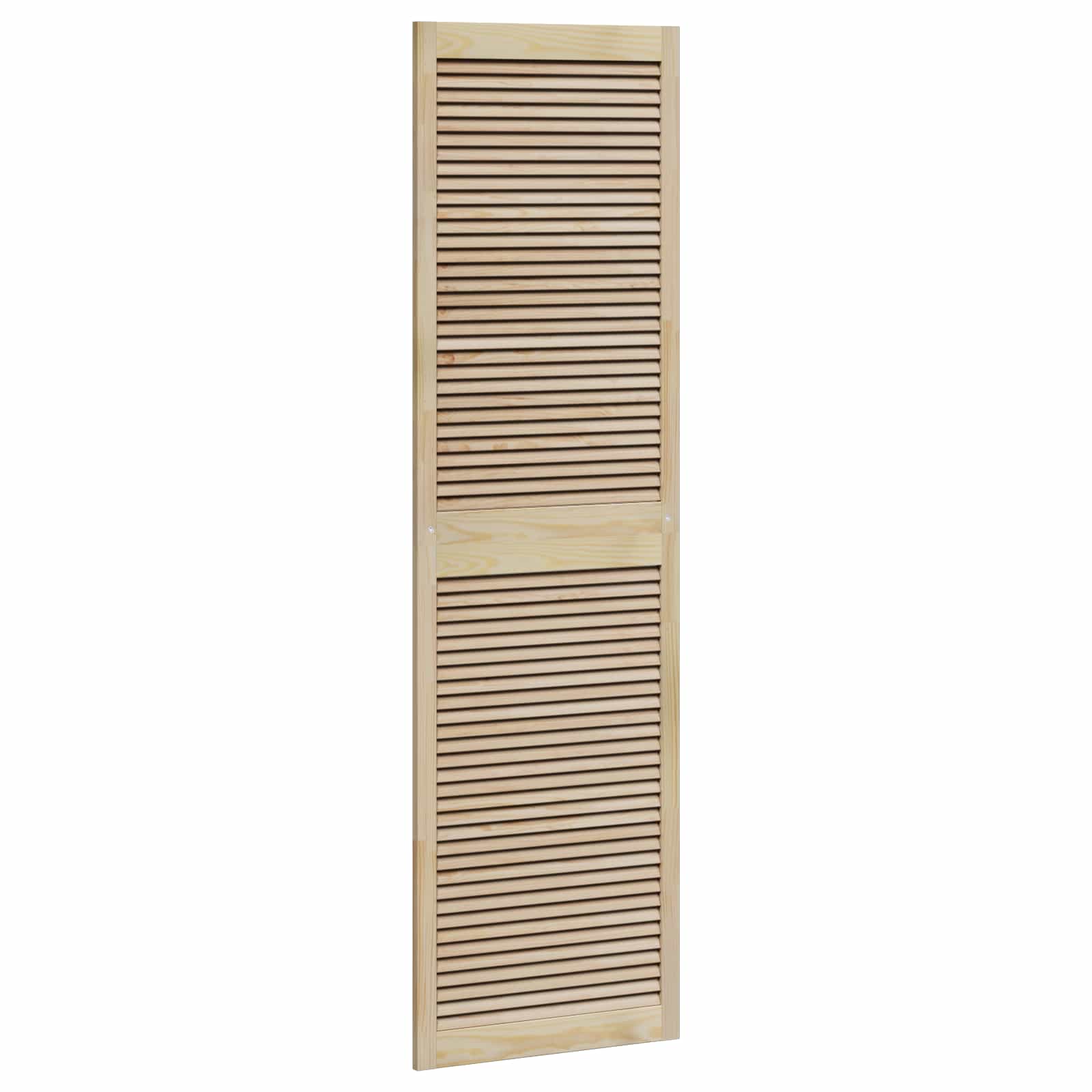 Skabsdør 4 pcs Naturfarvet 201 x 2,1 x 59,5 cm Massiv fyrretræ