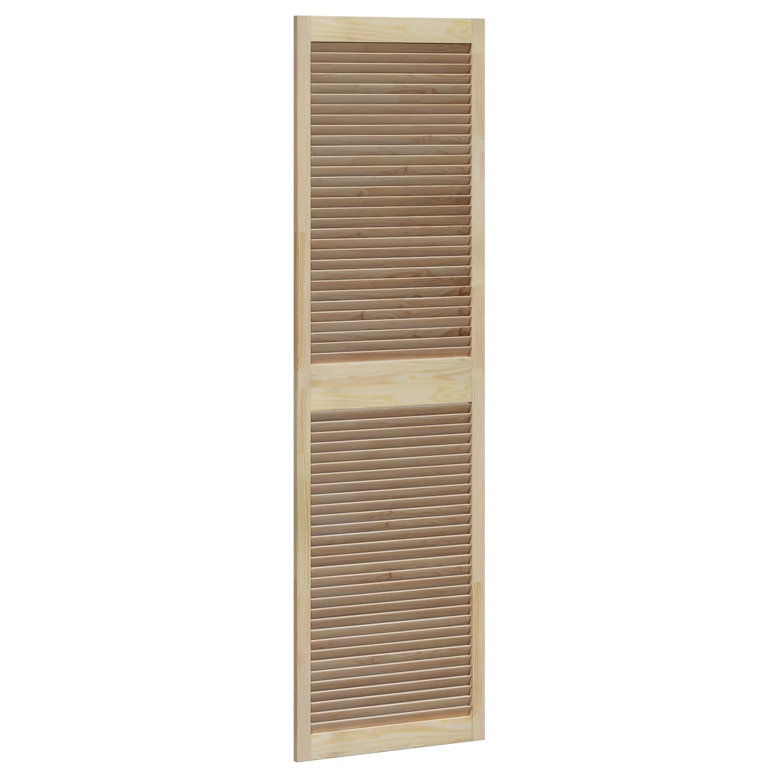 Skabsdør 4 pcs Naturfarvet 201 x 2,1 x 59,5 cm Massiv fyrretræ