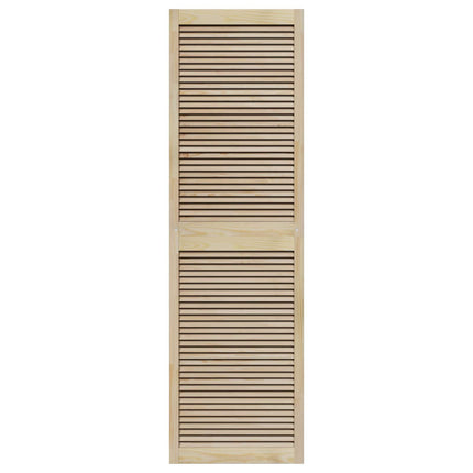 Skabsdør 4 pcs Naturfarvet 201 x 2,1 x 59,5 cm Massiv fyrretræ