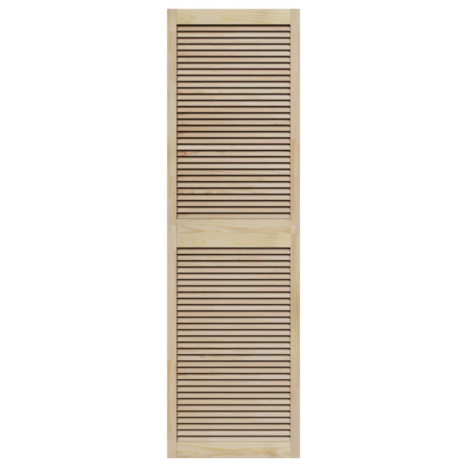 Skabsdør 4 pcs Naturfarvet 201 x 2,1 x 59,5 cm Massiv fyrretræ