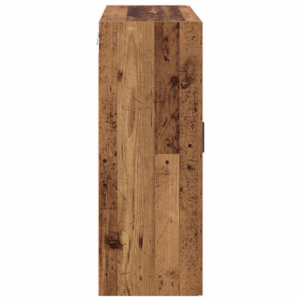 Vægmonteret skab 2 stk. Gammelt træ 69,5 x 34 x 90 cm
