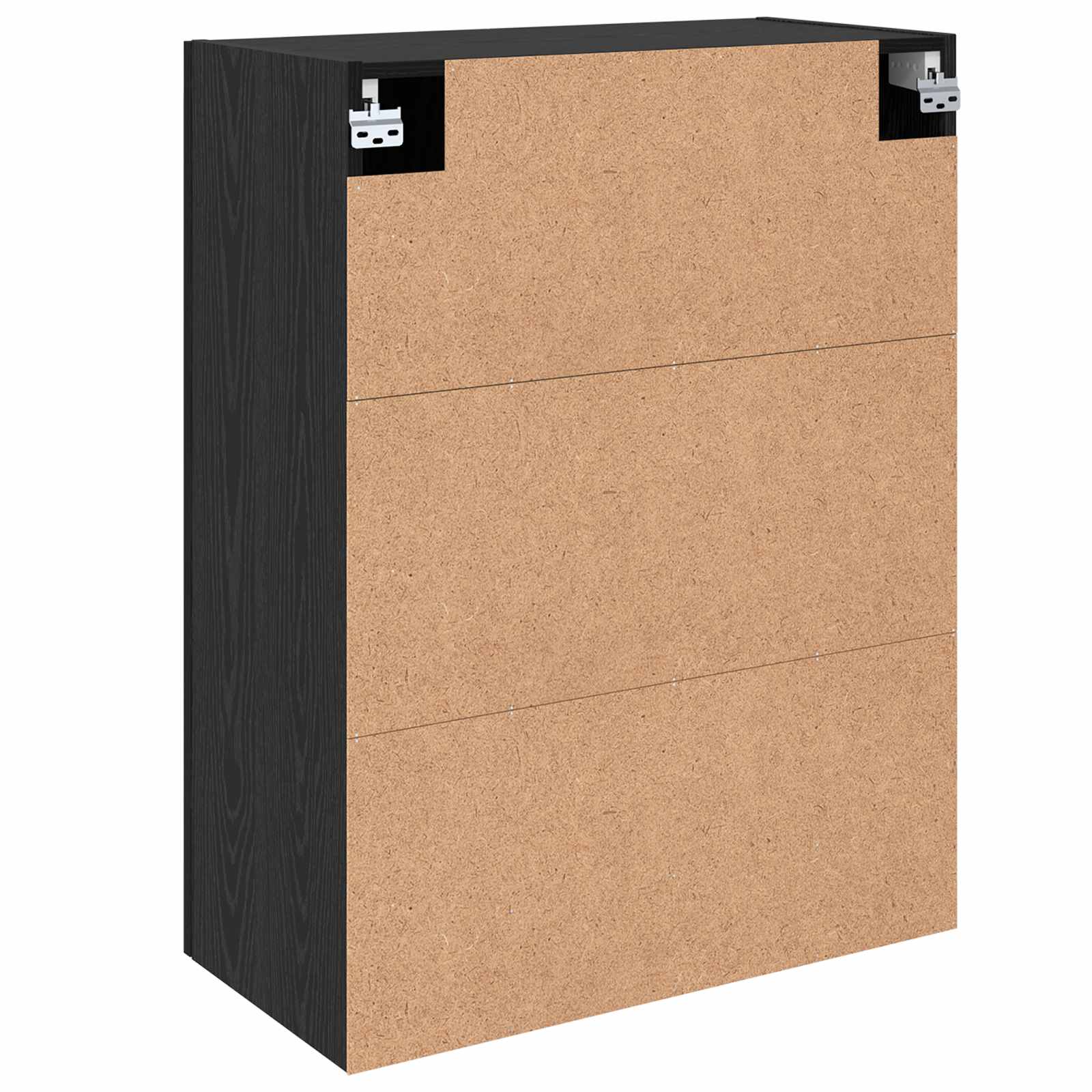Vægmonteret skab Vægmonteret 2 pcs Sort eg 69,5 x 34 x 90 cm