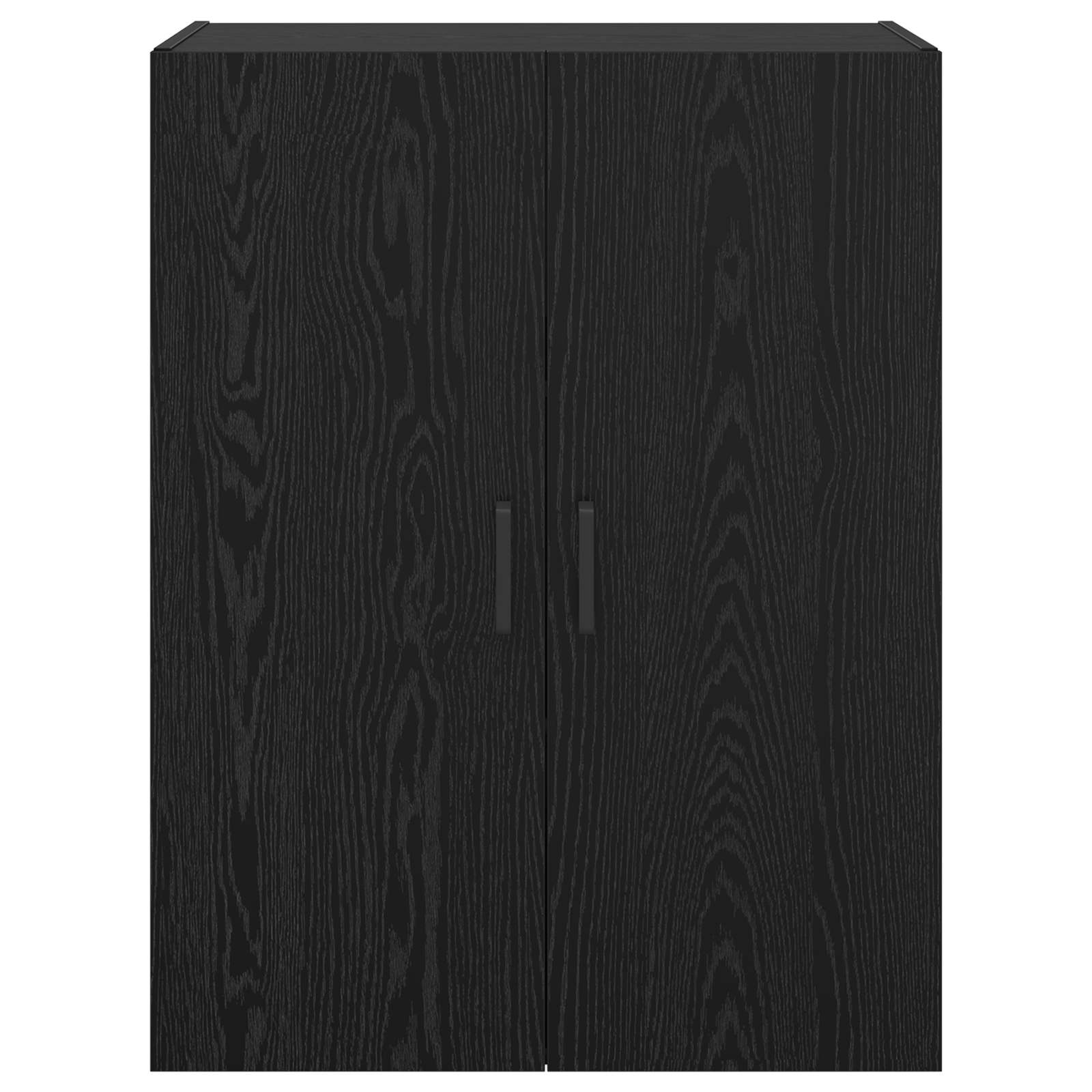 Vægmonteret skab Vægmonteret 2 pcs Sort eg 69,5 x 34 x 90 cm