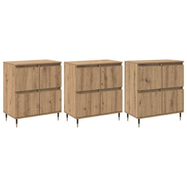 Opbevaringsskab 3 pcs Artisan Egetræ 60 x 35 x 70 cm