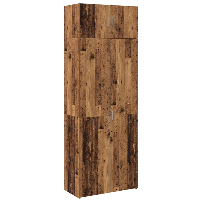 Opbevaringsskab 2 pcs Gammelt træ 80 x 42,5 x 225 cm