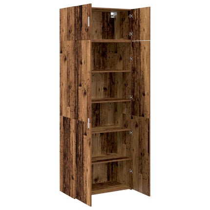 Opbevaringsskab 2 pcs Gammelt træ 80 x 42,5 x 225 cm