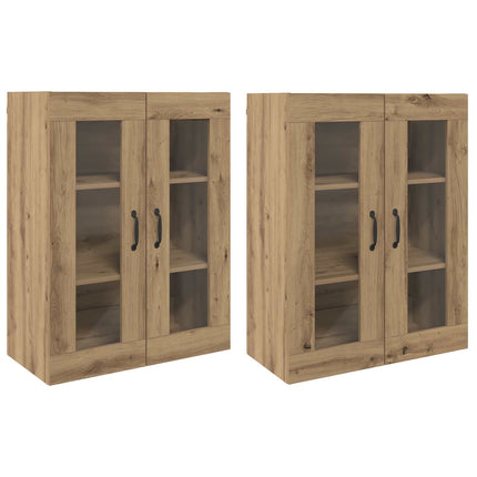 Væghængte skabe 2 pcs artisan eg 69,5 x 34 x 90 cm