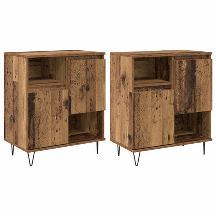 Sideboard 2 pcs Gammelt træ 60 x 35 x 70 cm