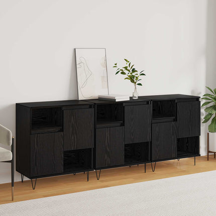 Sideboard 3 pcs Sort eg 60 x 35 x 70 cm