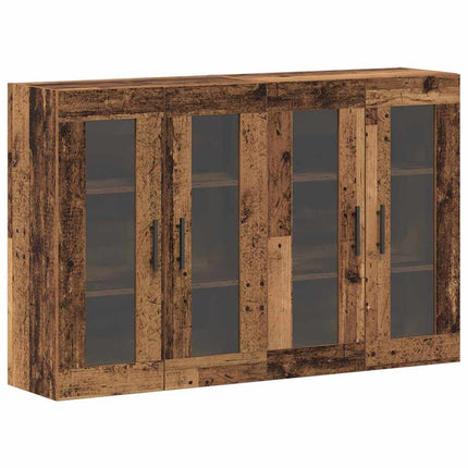 Væghængte skabe 2 pcs Gammelt træ 69,5 x 34 x 90 cm