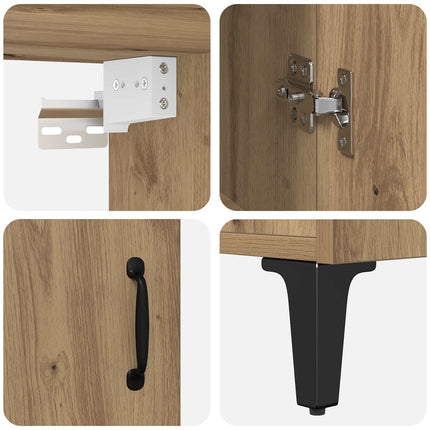 Highboard 2 stk. Artisan Egetræ 69,5 x 34 x 180 cm