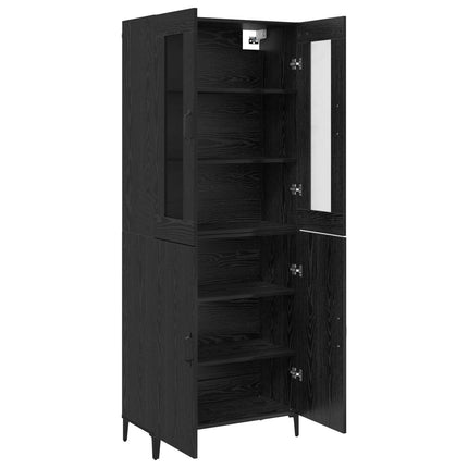 Highboard 2 stk. Sort eg 69,5 x 34 x 180 cm Konstrueret træ