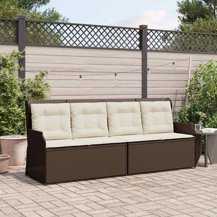 Havebænk Brun polyrattan