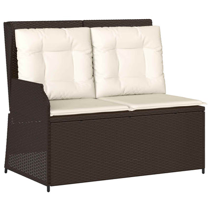 Havebænk Brun polyrattan