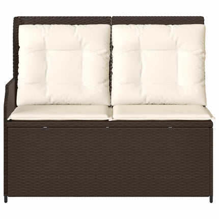 Havebænk Brun polyrattan