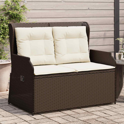 Havebænk Brun polyrattan