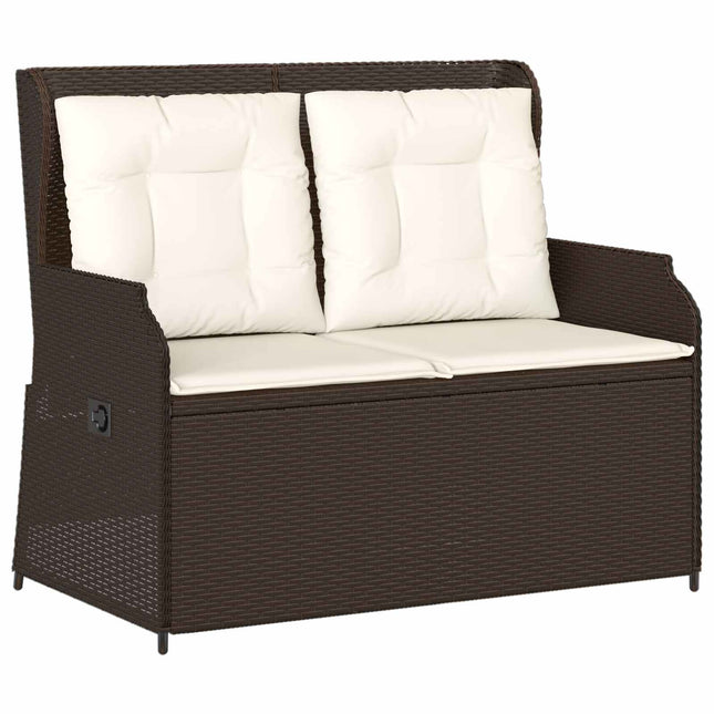Havebænk Brun polyrattan