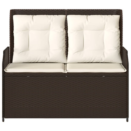 Havebænk Brun polyrattan
