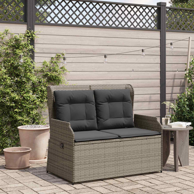 Havebænk Grå polyrattan