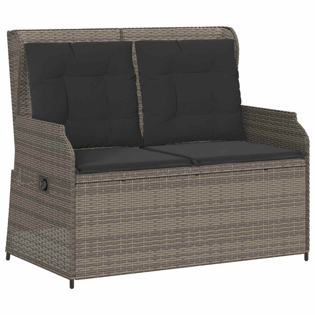Havebænk Grå polyrattan