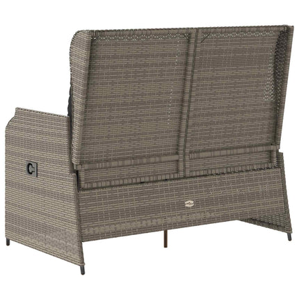 Havebænk Grå polyrattan