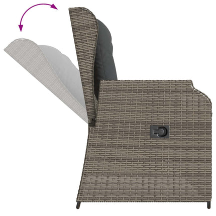 Havebænk Grå polyrattan