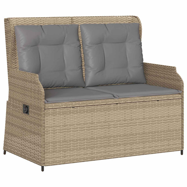 Havebænk Beige polyrattan